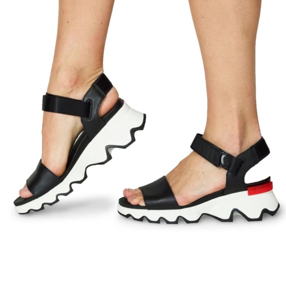 Sorel Women's Black and White Sandals